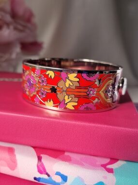 Johnny Was Vibrant Floral Enamel Cuff